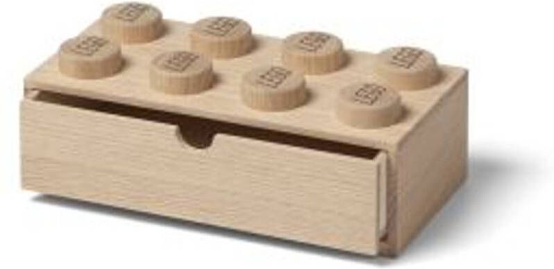 LEGO Wooden Collection Opbergbox Bureaulade Brick 8 Hout Beige