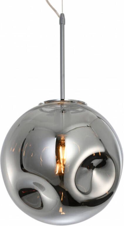 Leitmotiv Hanglamp Blown Glass Rond Chroom Ø30cm