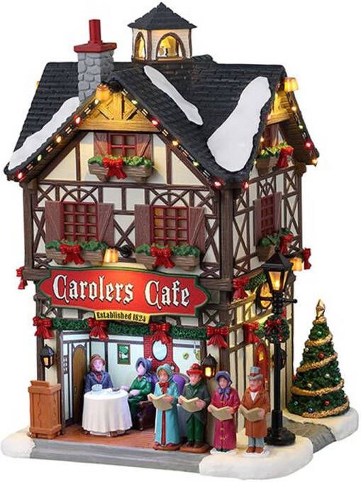 LEMAX &apos;Carolers Cafe&apos; Verlicht gebouw Exclusief adapter (werkt ook op batterijen)