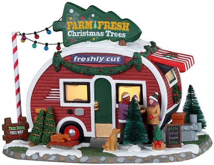 LEMAX &apos;Farm Fresh Christmas Trees&apos; Verlicht figuur Exclusief adapter (werkt ook op batterijen)