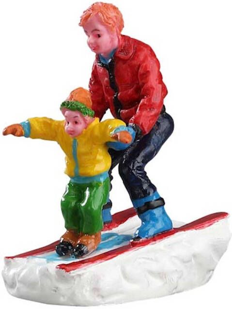 LEMAX &apos;Father & Son Skiing&apos; Figuur