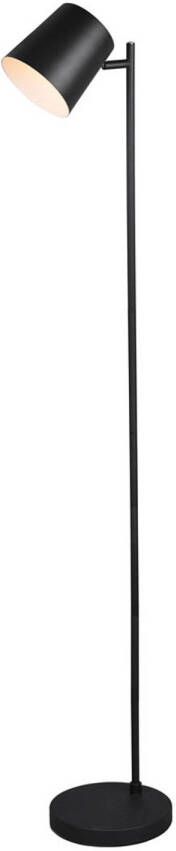 LichtXpert Trio Leuchten Blake vloerlamp zwart 125 cm hoog LED incl. dimmer