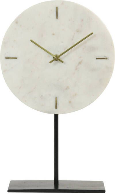 Light & Living Clock on base 25 5x10x42 5 cm MORENO marble white