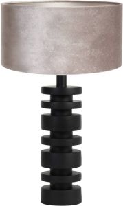 Light & Living Desley Tafellamp Zwart grijs