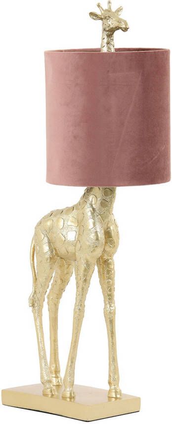 Light & Living Tafellamp Giraffe Goud Oud Roze 20 x 28 x 68 cm