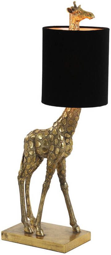 Light & Living Tafellamp Giraffe Goud Zwart 26x16x61cm