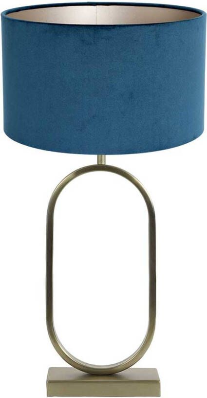 Light & Living Jamiri tafellamp E27 (grote fitting) blauw en goud