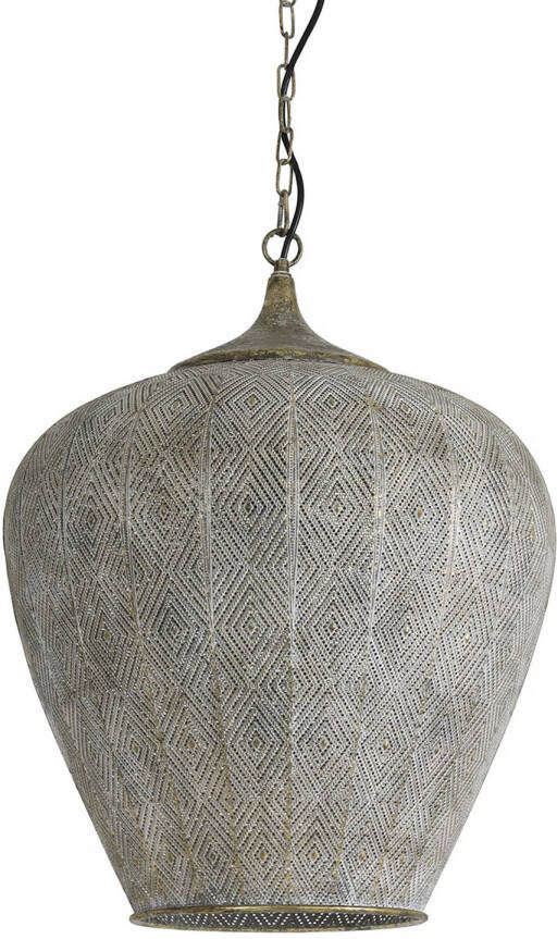 Light & Living Lavello Hanglamp Grijs 43 cm