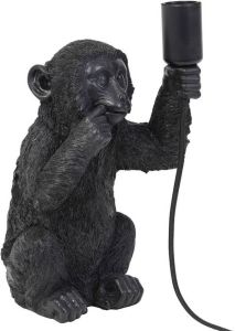 Light & Living Tafellamp Monkey Zwart 20x19 5x34cm