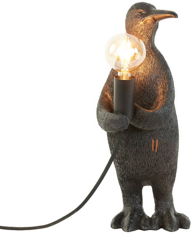 Light & Living Penguin Tafellamp Zwart