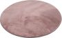 Lizzely Garden & Living Vloerkleed rond 160cm roze hoogpolig tapijt Liv fluffy vloerkleed - Thumbnail 1