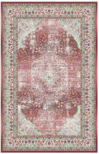 Lizzely Garden & Living Vloerkleed vintage 200x300cm donkerrood perzisch oosters tapijt