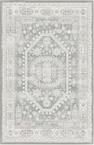 Lizzely Garden & Living Vloerkleed vintage 200x300cm wit grijs perzisch oosters tapijt