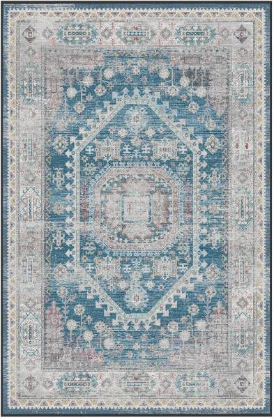 Lizzely Garden & Living Vloerkleed vintage 200x350cm donkerblauw perzisch oosters tapijt