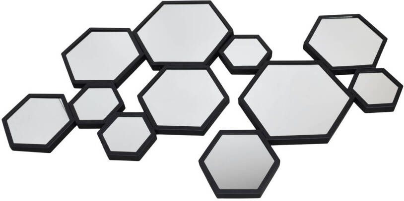 Loft42 Hexa Multispiegel Zeshoek Zwart 120x70cm