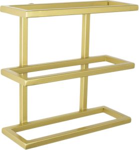 Loft42 Pinot Wandwijnrek 3 flessen Metaal Goud 26x27x11