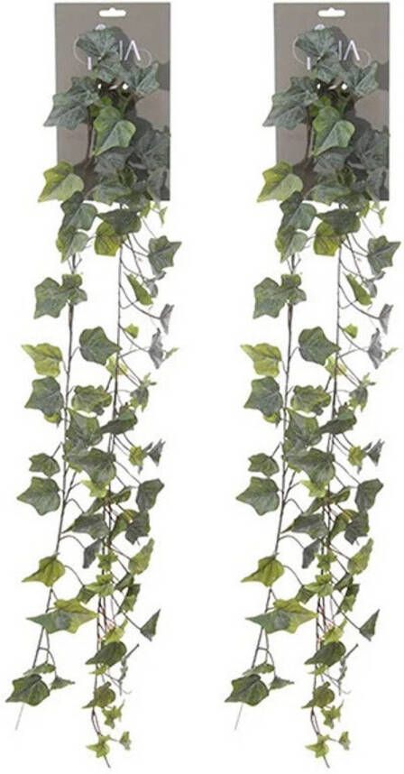 Louis Maes kunstplant blaadjes slinger Klimop hedera 2x groen 180 cm Kunstplanten