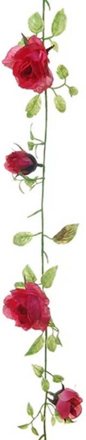 Louis Maes kunstplant bloemenslinger Rozen rood groen 225 cm kunstbloemen Kunstplanten