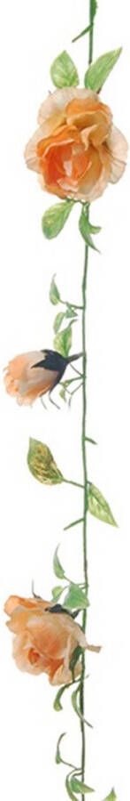 Louis Maes kunstplant bloemenslinger Rozen zalmroze groen 225 cm kunstbloemen Kunstplanten