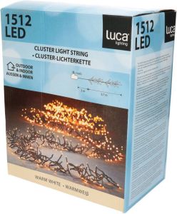 Luca Lighting Clusterverlichting 1512 warm witte lampjes met afstandsbediening 9 7 m Kerstverlichting kerstboom