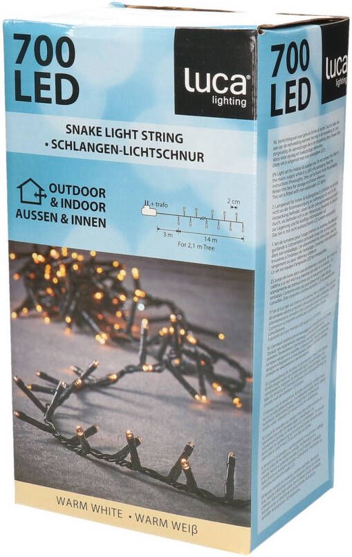 Luca Lighting Clusterverlichting 700 warm witte lampjes met timer 14 m Kerstverlichting kerstboom