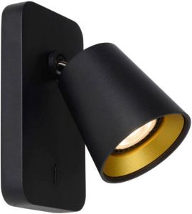 Lucide Turnon Wandspot Led Dim To Warm Gu10 1x5w 2200k 3000k Zwart