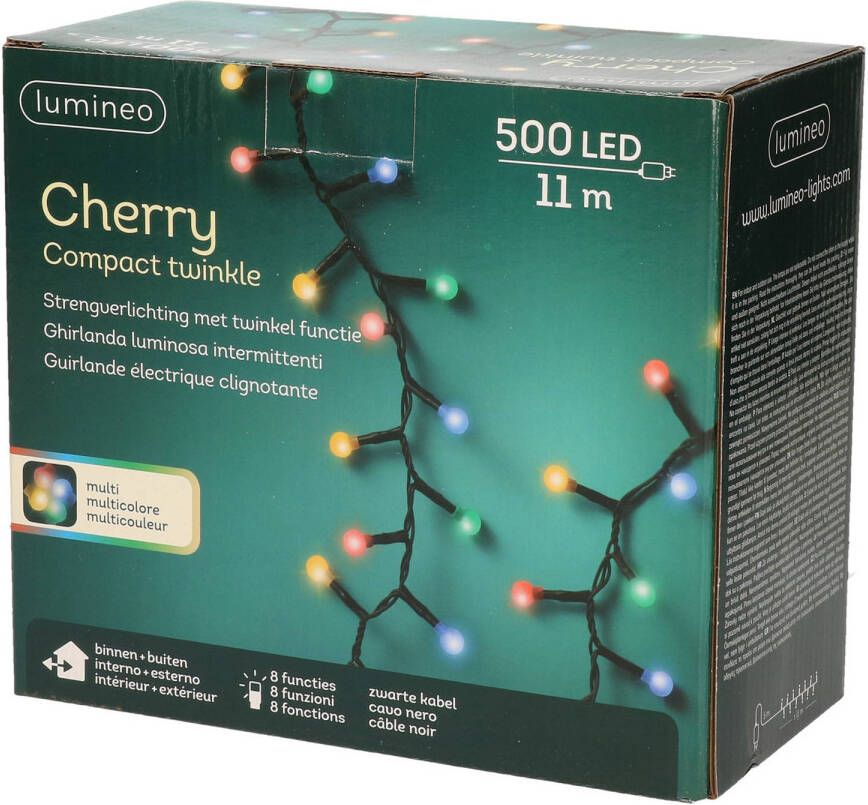 Lumineo Cherry LED twinkelende buitenverlichting kleur 500 lampjes Lichtsnoeren