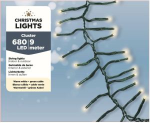Lumineo Clusterverlichting warm wit buiten 680 lampjes kerstverlichting kerstboom