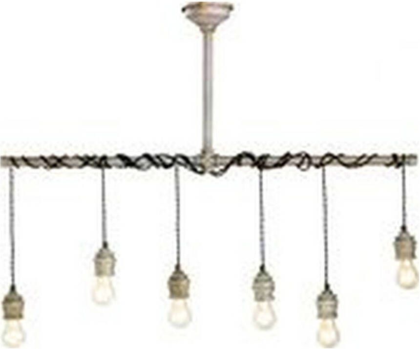 Lumineo ijzeren Hanglamp Industriële Hanglamp Hanglampen Eetkamer Industrieel -108cm breed Grijs