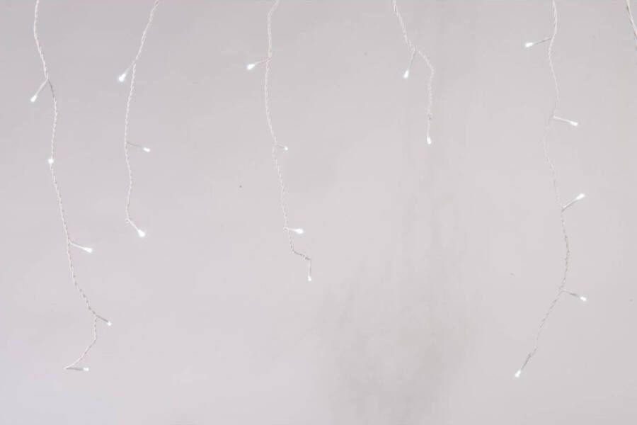 Lumineo Kerstverlichting IJspegel koel wit 1100 cm 259 lampjes Kerstverlichting lichtgordijn