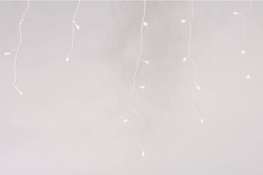 Lumineo Kerstverlichting IJspegel warm wit 1100 cm 259 lampjes Kerstverlichting lichtgordijn