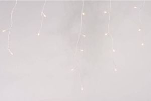 Lumineo Kerstverlichting IJspegel warm wit 500 cm 119 lampjes Kerstverlichting lichtgordijn