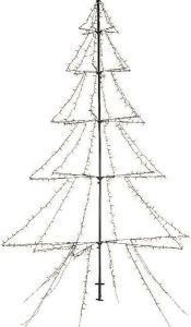 Lumineo Verlichte figuren zwarte lichtboom metalen boom kerstboom met 420 led lichtjes 200 cm Kerstversiering kerstdecoratie kerstverlichting figuur