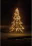 Lumineo Verlichte figuren zwarte lichtboom metalen boom kerstboom met 600 led lichtjes 300 cm kerstverlichting figuur - Thumbnail 1