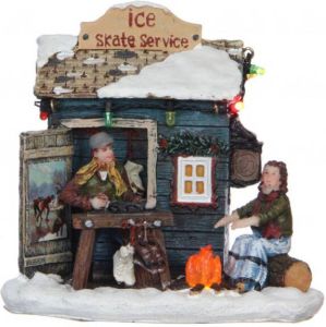 Luville Collectables Schaatsenslijperij Met Verlichting 11 5 X 9 X 11 Cm