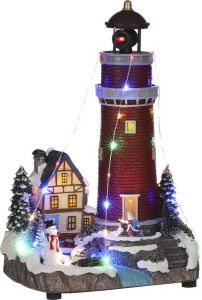 Luville Kerstdorp met Vuurtoren LED verlichting