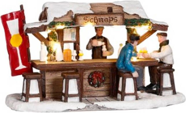 Luville Kerstdorp Miniatuur Schnaps Markt L16 x B7 5 x H9 cm
