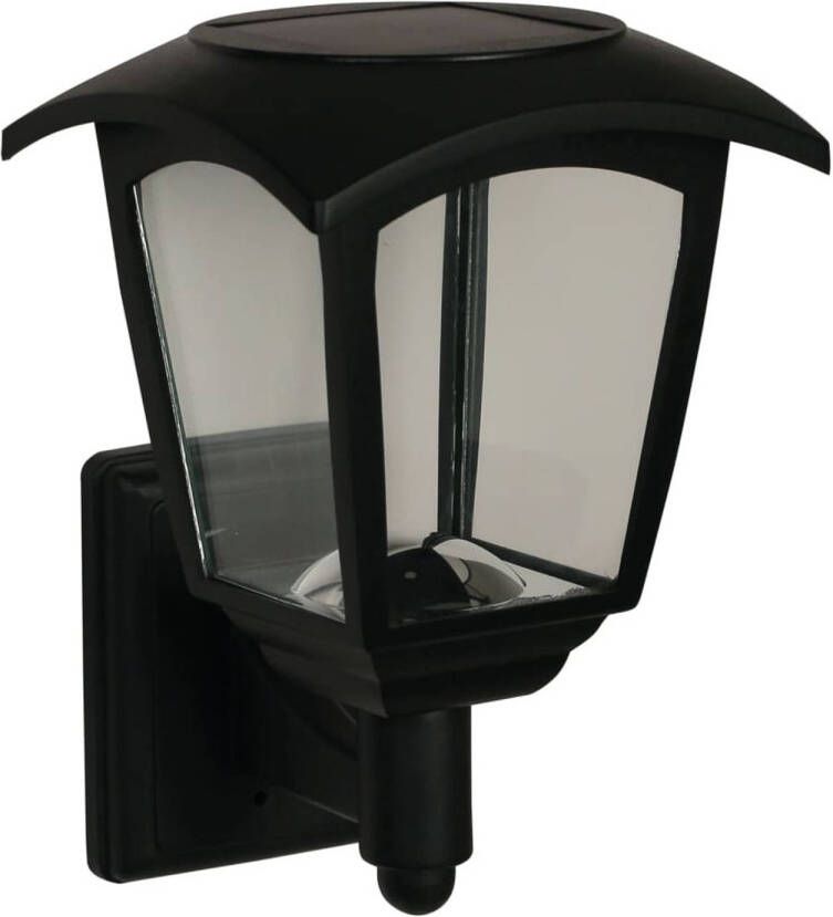 Luxform Tuinwandlamp Minnesota solar LED slim hybrid zwart