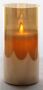 Peha Luxe LED kaars stompkaars in gouden glas 15 cm flakkerend Kerst diner tafeldecoratie Home deco kaarsen LED kaarsen - Thumbnail 1