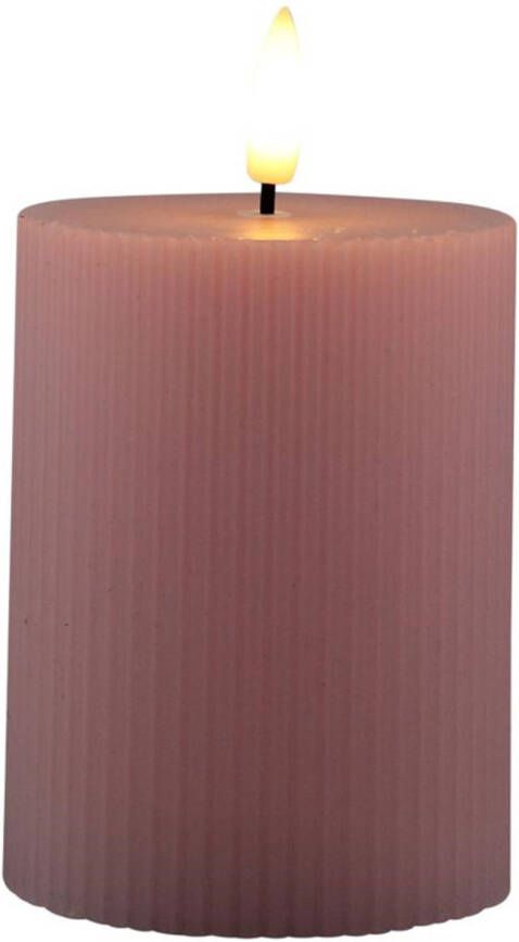 Magic Flame LED kaars 7 5x10cm roze
