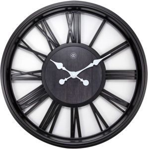 Nextime Wandklok nXt Quebec dia 51cm kunststof zwart