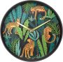 Masskas Wandklok nXt Urban-Jungledia 30cm kunststof zwart - Thumbnail 1