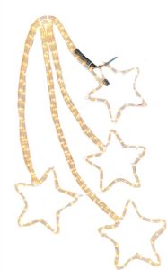 Merkloos Kerstverlichting lichtslang met 4 sterren kerstverlichting figuur