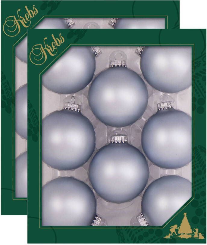 Merkloos 16x stuks glazen kerstballen 7 cm starlight velvet blauw Kerstbal