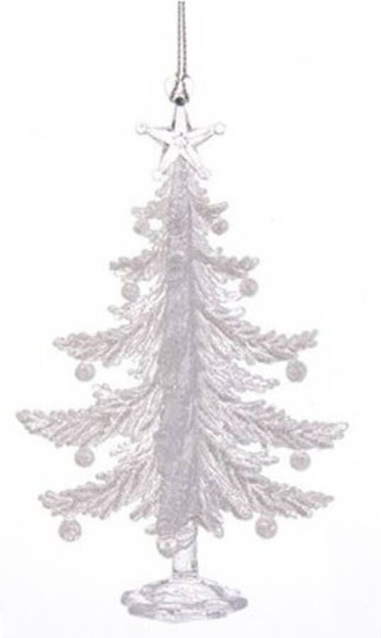 Merkloos 1x Kersthangers figuurtjes acryl iriserende kerstboom 13 cm Kersthangers
