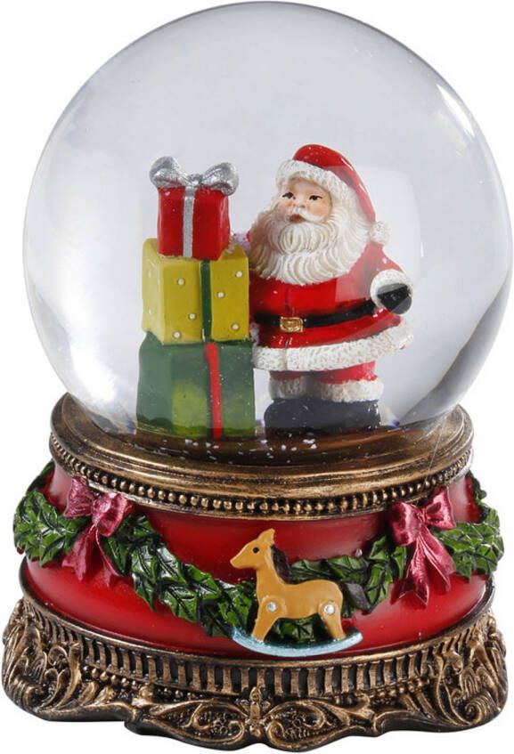 Merkloos Inge Christmas Goods Sneeuwbol snowglobe kerstman- 9 cm Sneeuwbollen