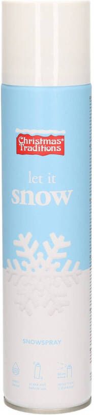 Christmas Tradition 1x Sneeuwsprays sneeuw spuitbussen 300 ml Decoratiesneeuw
