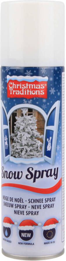 Christmas Tradition 1x Sneeuwsprays sneeuw spuitbussen 600 ml Decoratiesneeuw