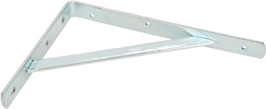 Merkloos 1x stuks plankdragers planksteunen verzinkt staal met schoor zilver 29 5 x 20 5 cm Plankdragers