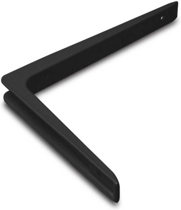 Trendoz 1x stuks plankdrager plankdragers aluminium zwart 15 x 20 cm schapdragers planksteun planksteunen Plankdragers